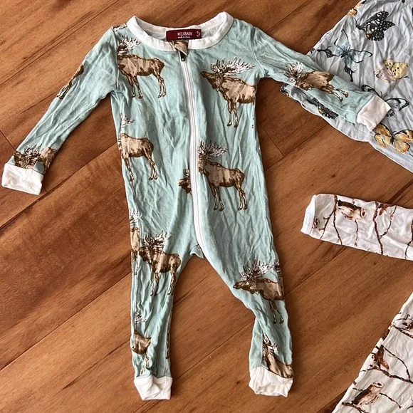 Milkbarn Bamboo lot size 6 9 months Pajamas